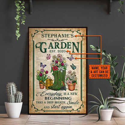 Garden Dictionary Take A Deep Breath Custom Poster