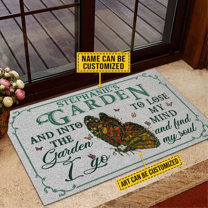 Garden Floral Art Find My Soul Custom Doormat