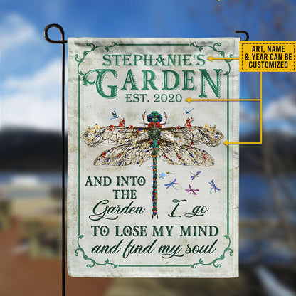 Garden Floral Art Find My Soul Custom Flag