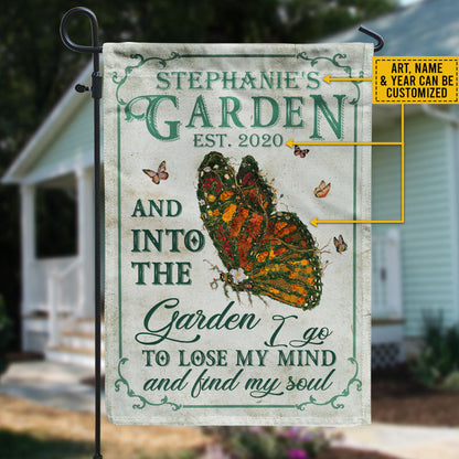 Garden Floral Art Find My Soul Custom Flag