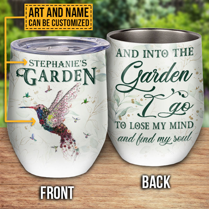 Garden Floral Art Find My Soul Custom Wine Tumbler