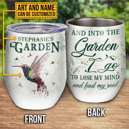 Garden Floral Art Find My Soul Custom Wine Tumbler