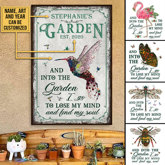 Garden Floral Art Find My Soul Vertical Custom Poster