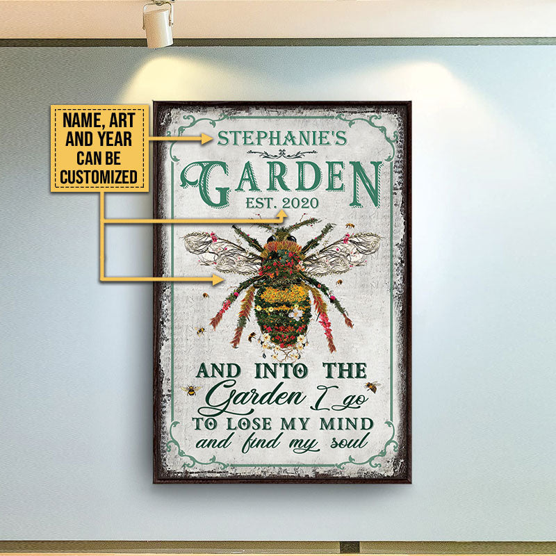 Garden Floral Art Find My Soul Vertical Custom Poster