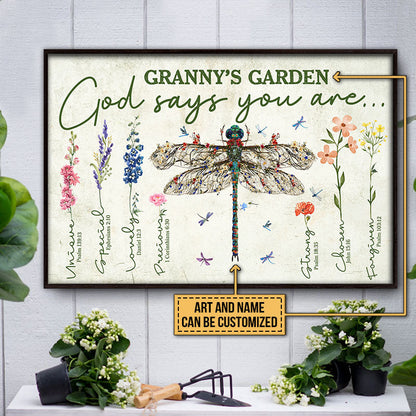 Garden Floral Art Gardener Plant Lover God Says Wall Art Custom Poster