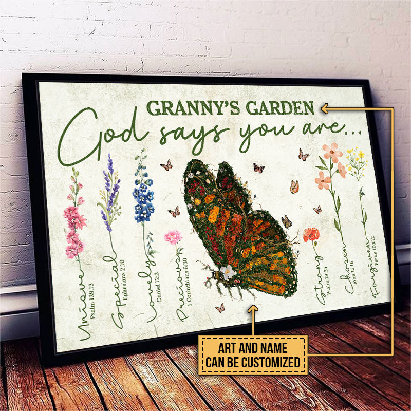 Garden Floral Art Gardener Plant Lover God Says Wall Art Custom Poster