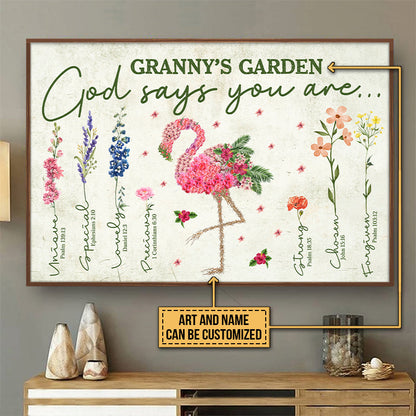 Garden Floral Art Gardener Plant Lover God Says Wall Art Custom Poster