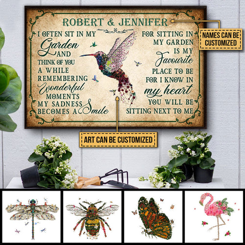 Garden Floral Art I Often Sit In My Garden Custom Poster