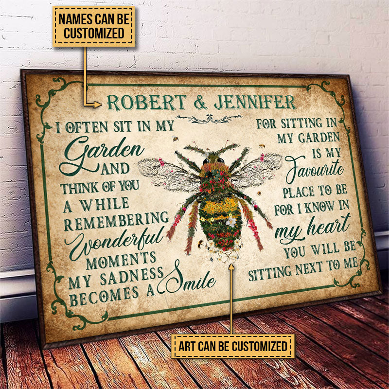 Garden Floral Art I Often Sit In My Garden Custom Poster