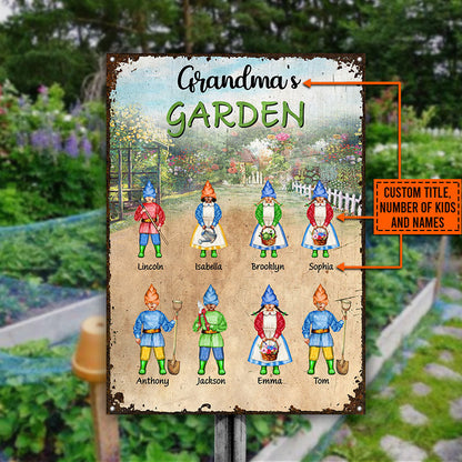 Garden Grandma Garden Grandpa Garden Custom Classic Metal Signs