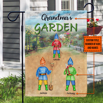 Garden Grandma Garden Grandpa Garden Custom Flag