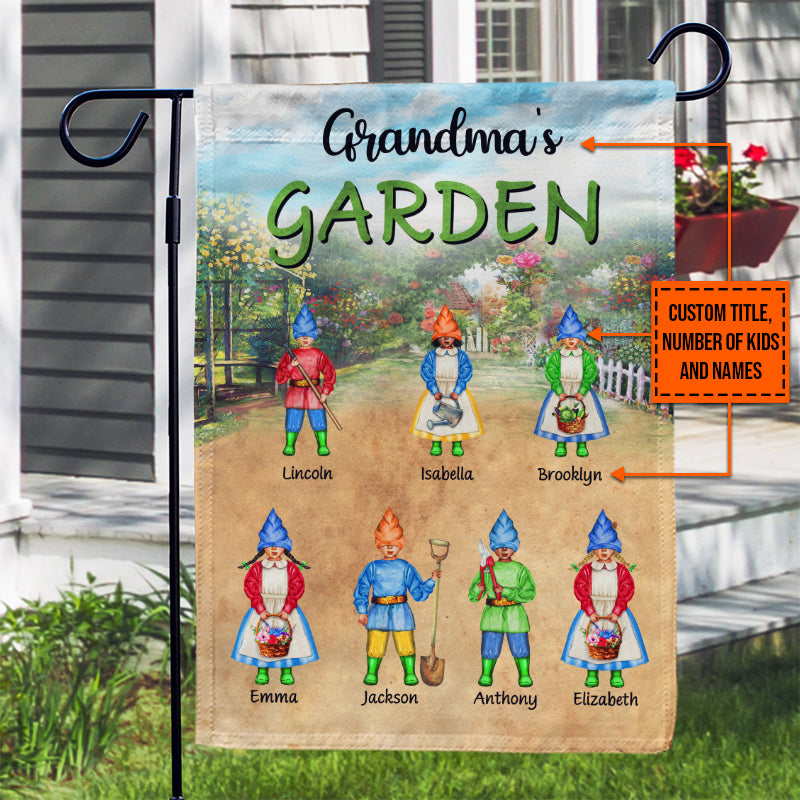 Garden Grandma Garden Grandpa Garden Custom Flag