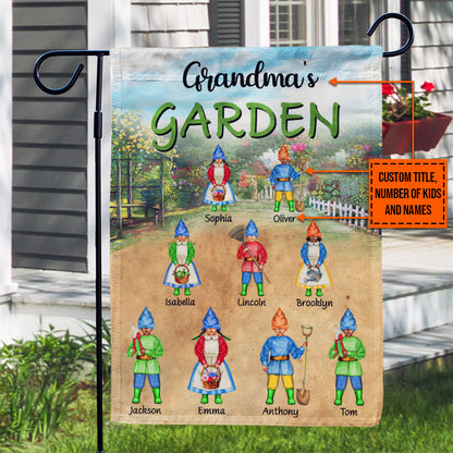 Garden Grandma Garden Grandpa Garden Custom Flag