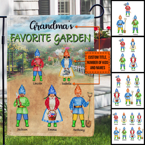 Garden Grandma Grandpa Favorite Garden Custom Flag