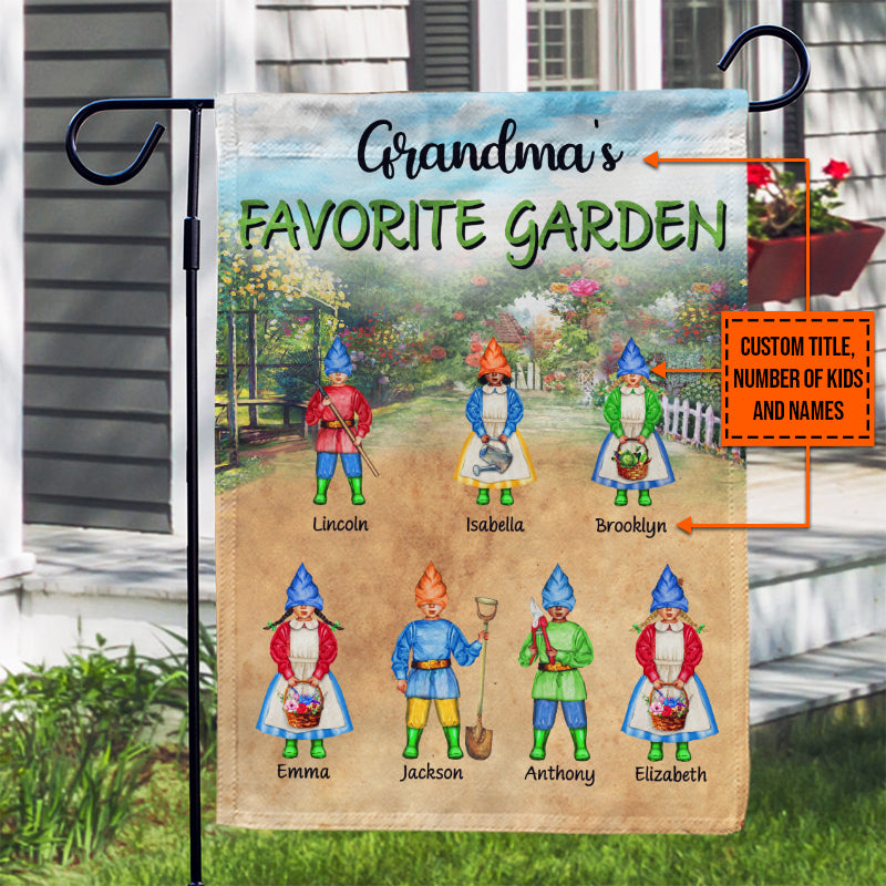 Garden Grandma Grandpa Favorite Garden Custom Flag