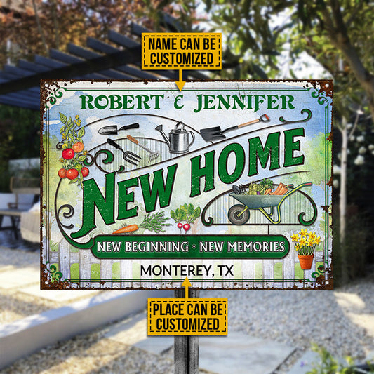 Garden Married Couple New Home Custom Classic Metal Signs