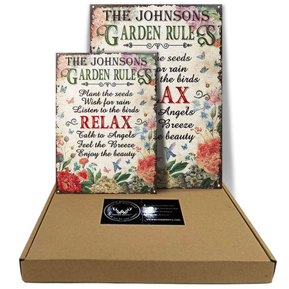 Garden Rules Plant The Seeds - Personalized Custom Classic Metal Signs