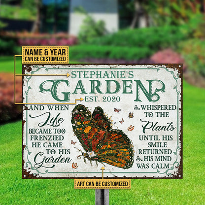 Garden Floral Art And When Life He Came Custom Classic Metal Signs