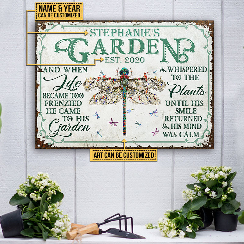 Garden Floral Art And When Life He Came Custom Classic Metal Signs