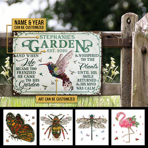 Garden Floral Art And When Life He Came Custom Classic Metal Signs
