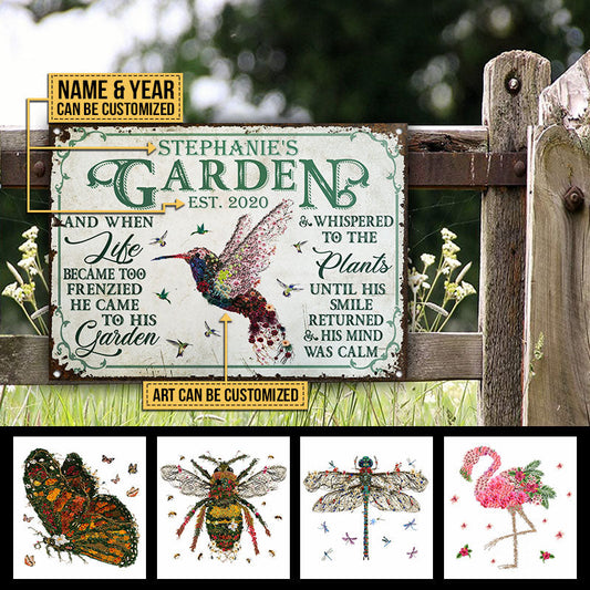 Garden Floral Art And When Life He Came Custom Classic Metal Signs