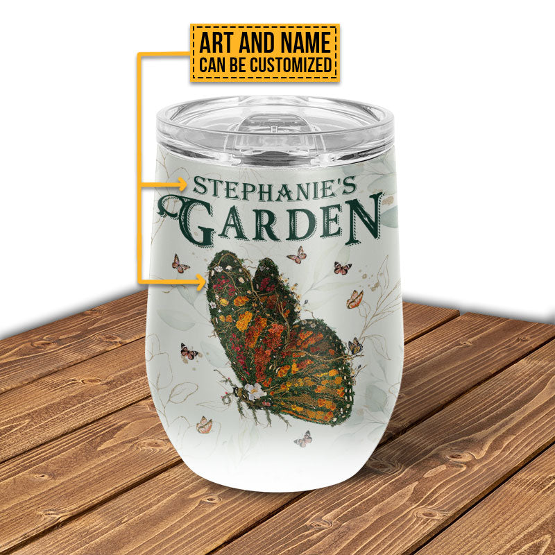 Garden Floral Art Find My Soul Custom Wine Tumbler