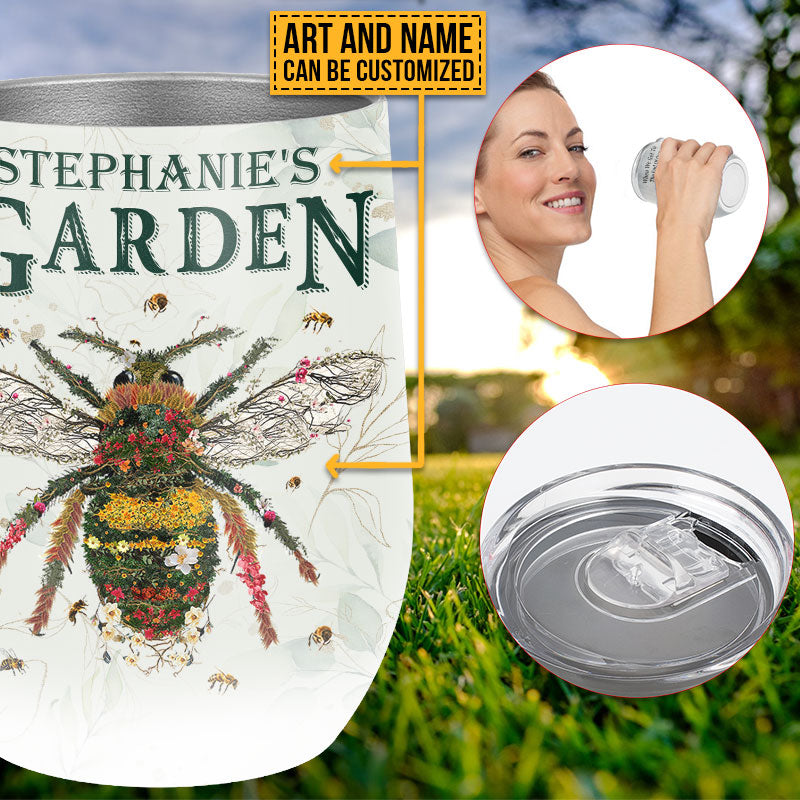 Garden Floral Art Find My Soul Custom Wine Tumbler