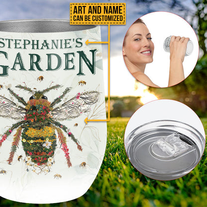 Garden Floral Art Find My Soul Custom Wine Tumbler