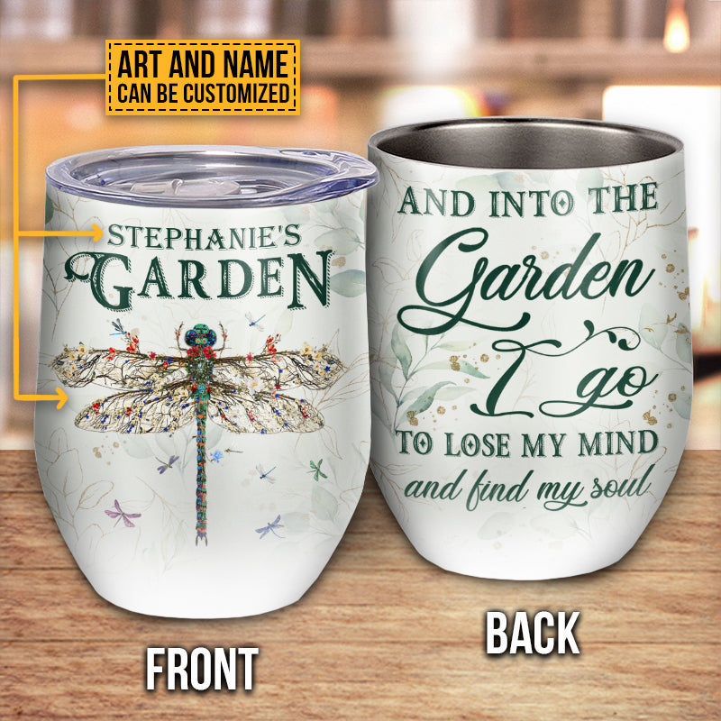 Garden Floral Art Find My Soul Custom Wine Tumbler