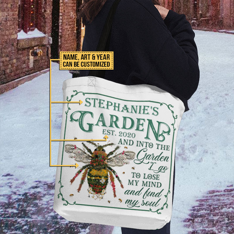 Garden Floral Art Gardener Plant Lover Find My Soul Custom Tote Bag