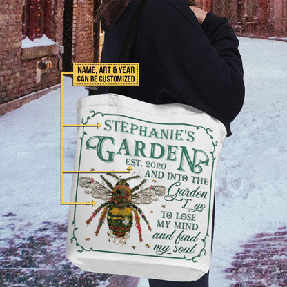 Garden Floral Art Gardener Plant Lover Find My Soul Custom Tote Bag