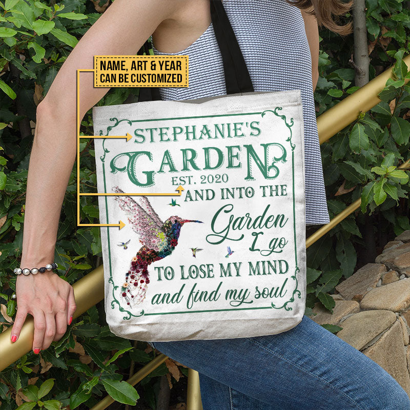 Garden Floral Art Gardener Plant Lover Find My Soul Custom Tote Bag