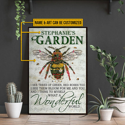 Garden Floral Art What A Wonderful World Custom Poster