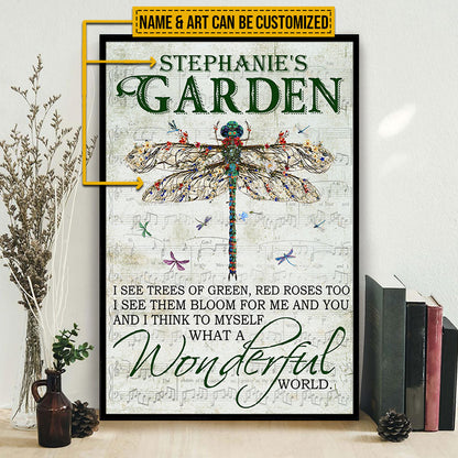 Garden Floral Art What A Wonderful World Custom Poster