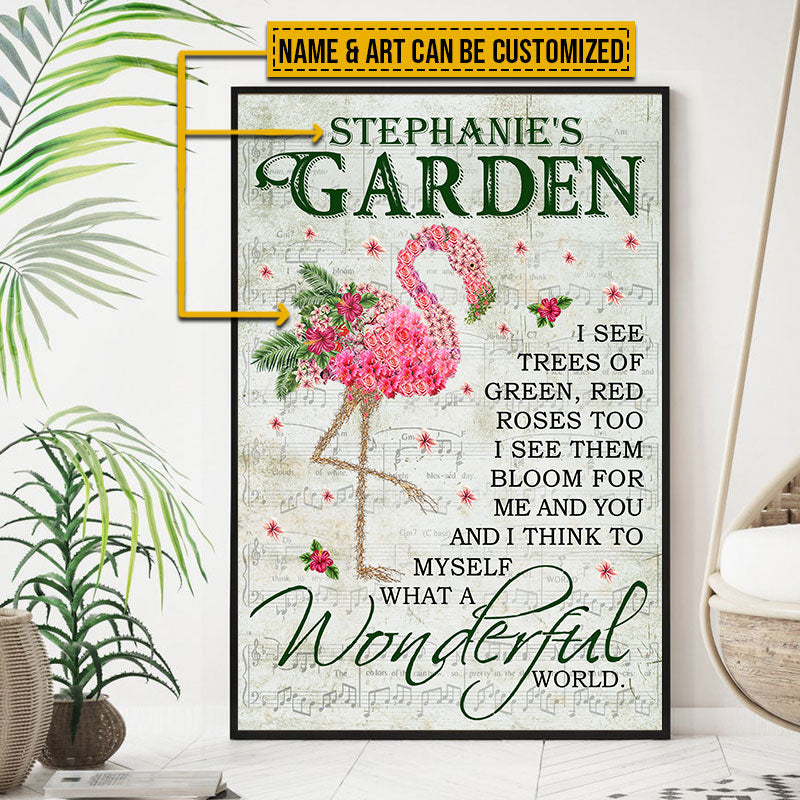 Garden Floral Art What A Wonderful World Custom Poster