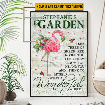 Garden Floral Art What A Wonderful World Custom Poster