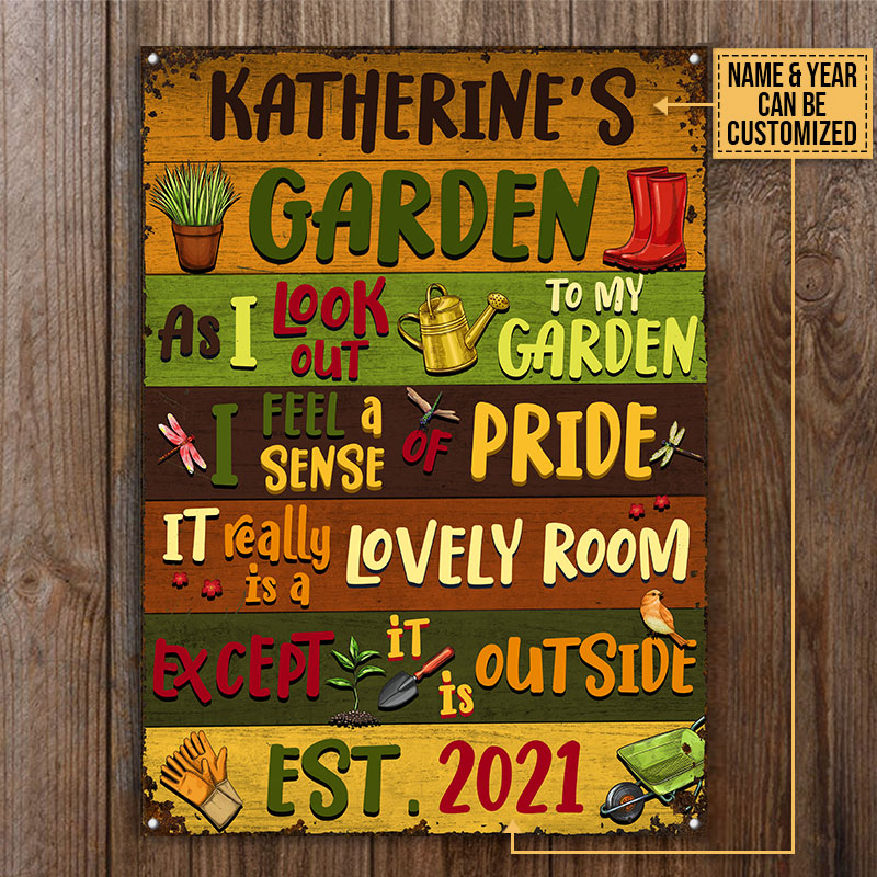 Gardening It Is Outside Custom Classic Metal Signs