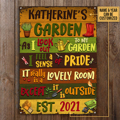 Gardening It Is Outside Custom Classic Metal Signs