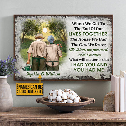 Gardening Old Couple Husband Wife When We Get Custom Poster