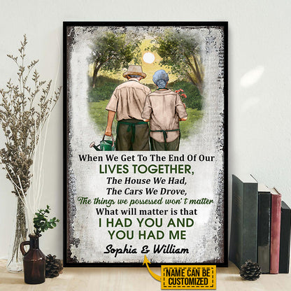 Gardening Old Couple Husband Wife When We Get Vertical Custom Poster