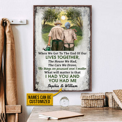 Gardening Old Couple Husband Wife When We Get Vertical Custom Poster