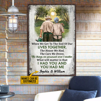 Gardening Old Couple Husband Wife When We Get Vertical Custom Poster