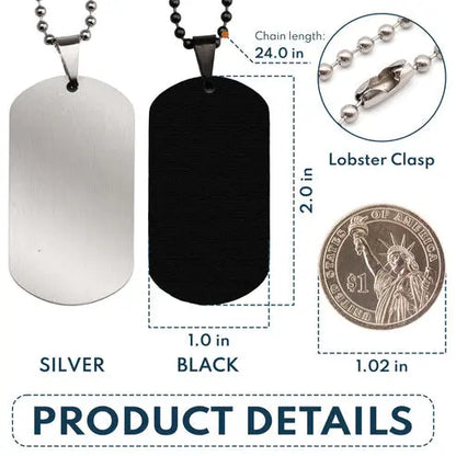Gift For Dad Dope Black Dad - Personalized Photo Dog Tag Necklace Keychain The Next Custom Gift