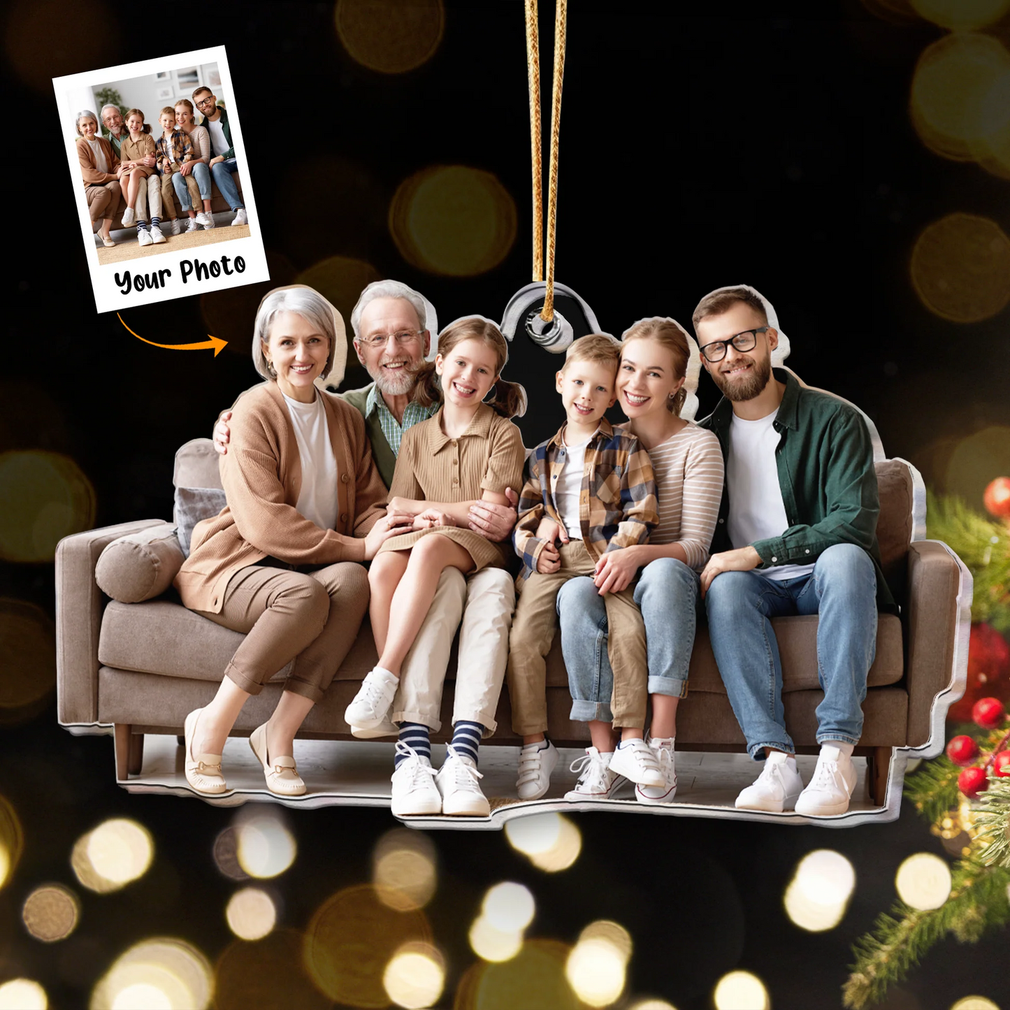 Gia Đình - Hồng Y Mẹ Bố Bà Ông Nội Hồng Y Vòng Tròn Trang Trí