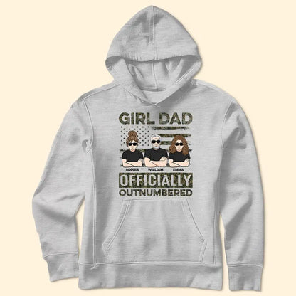 Girl Dad Outnumbered - Personalized Shirt Shirts & Tops The Next Custom Gift