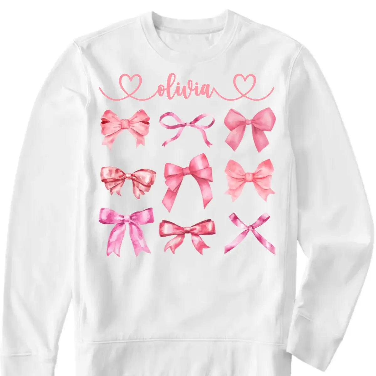 Girls - Coquette Pink Bow - Personalized Unisex T-Shirt (LH) Shirts & Tops The Next Custom Gift