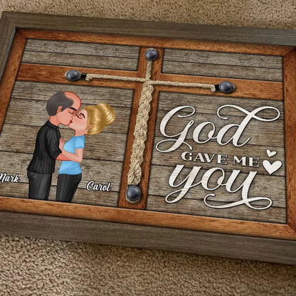 God Gave Me You Kissing Couple Gift For Him Her Personalized Poster Poster The Next Custom Gift