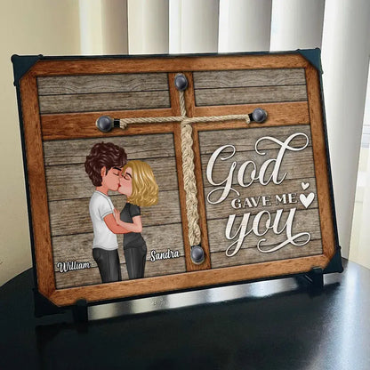 God Gave Me You Kissing Couple Gift For Him Her Personalized Poster Poster The Next Custom Gift