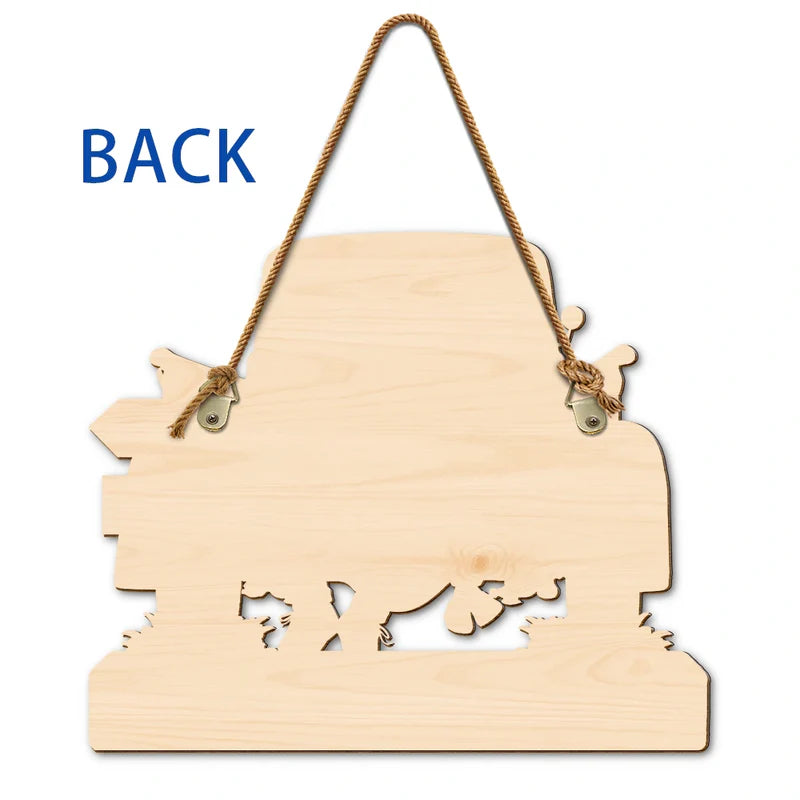 God Blessed The Broken Road Flannel Couple - Personalized Custom Shaped Wood Sign