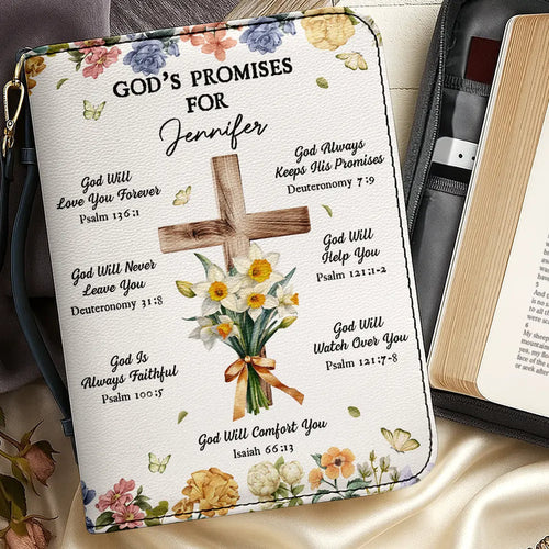 God's Promises Birth Flower Bouquet - Personalized Bible Cover